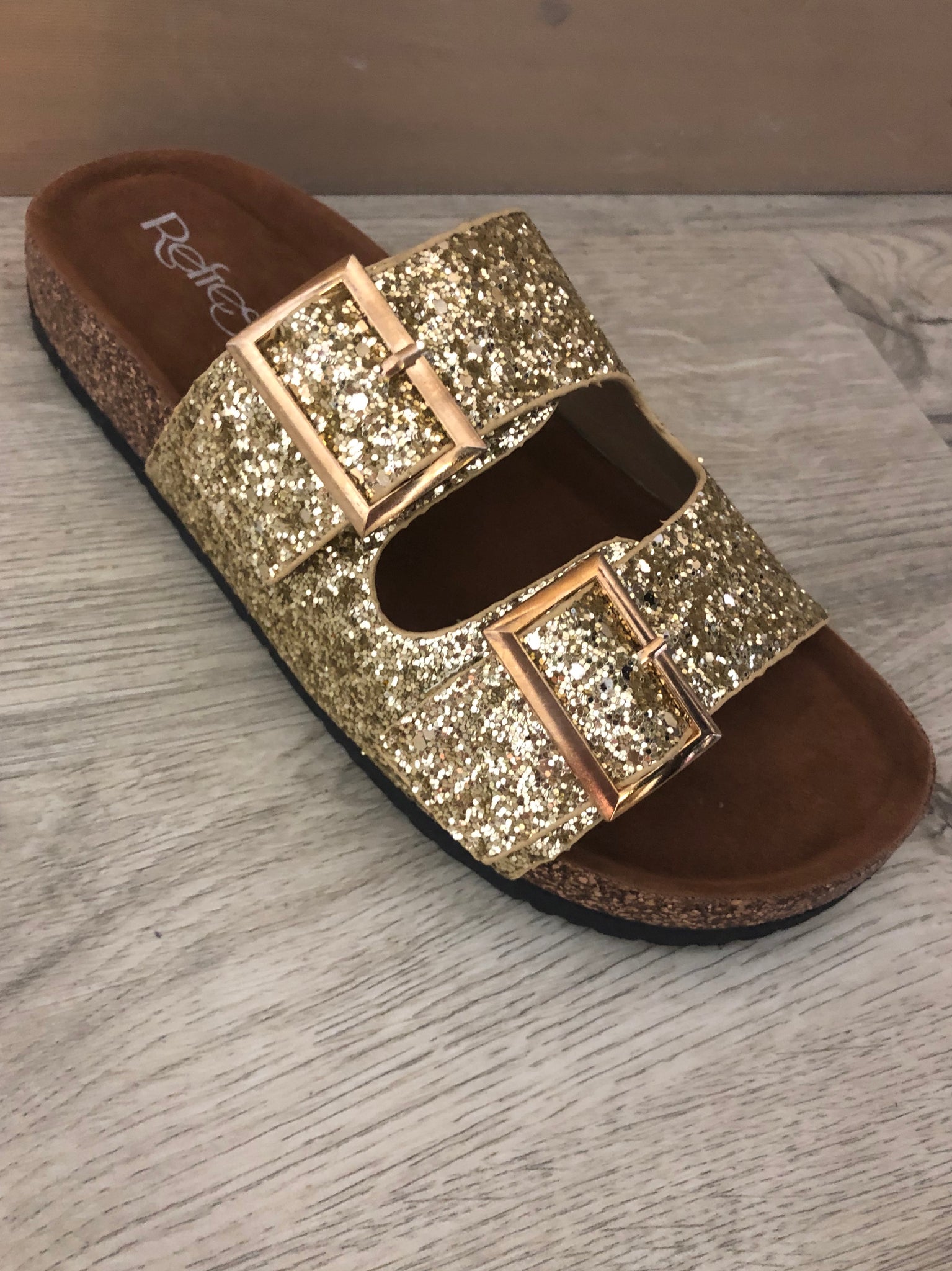 Gold Glitter Sandals