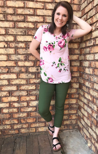 Plus size Olive green jeggings