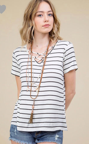 White Criss Cross Top