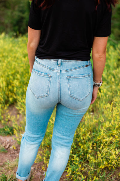 Button Fly Mom Jeans