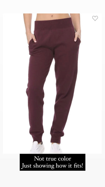 Burgundy Comfy Joggers
