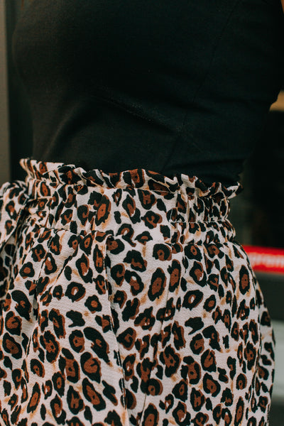 Leopard Paper Bag Shorts