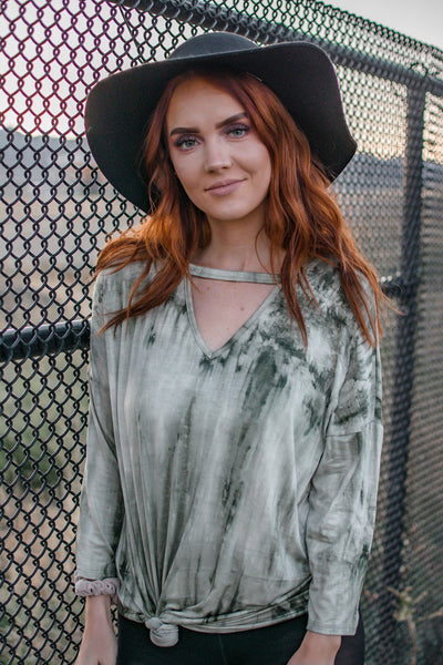 Keyhole Tie Dye Top