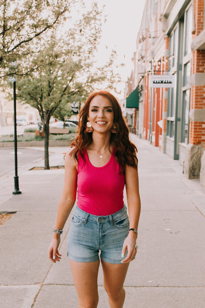 Hot Pink Tank Top bodysuit