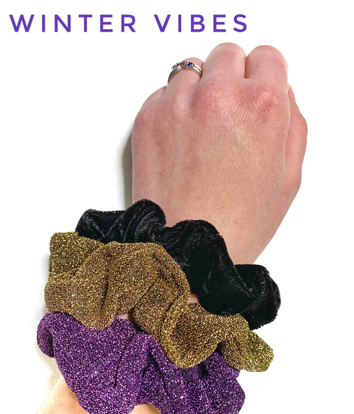 Sparkle scrunchies set of 3