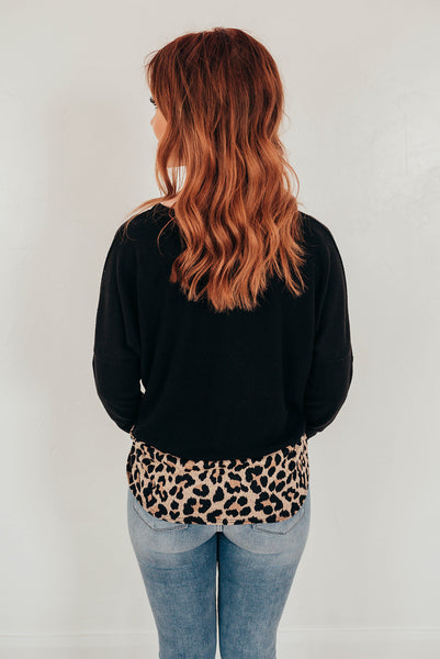 Leopard Knot Top