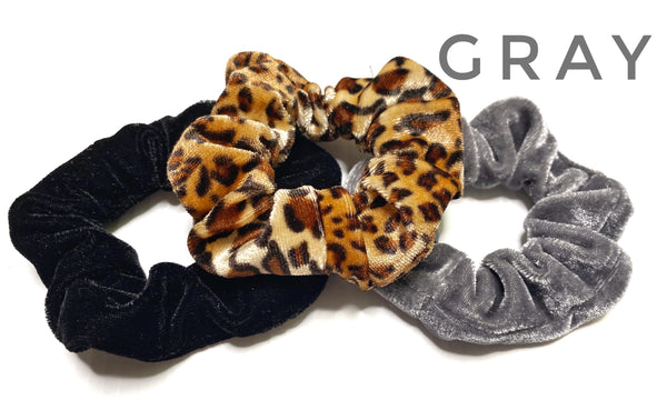 3 piece leopard Scrunchies set