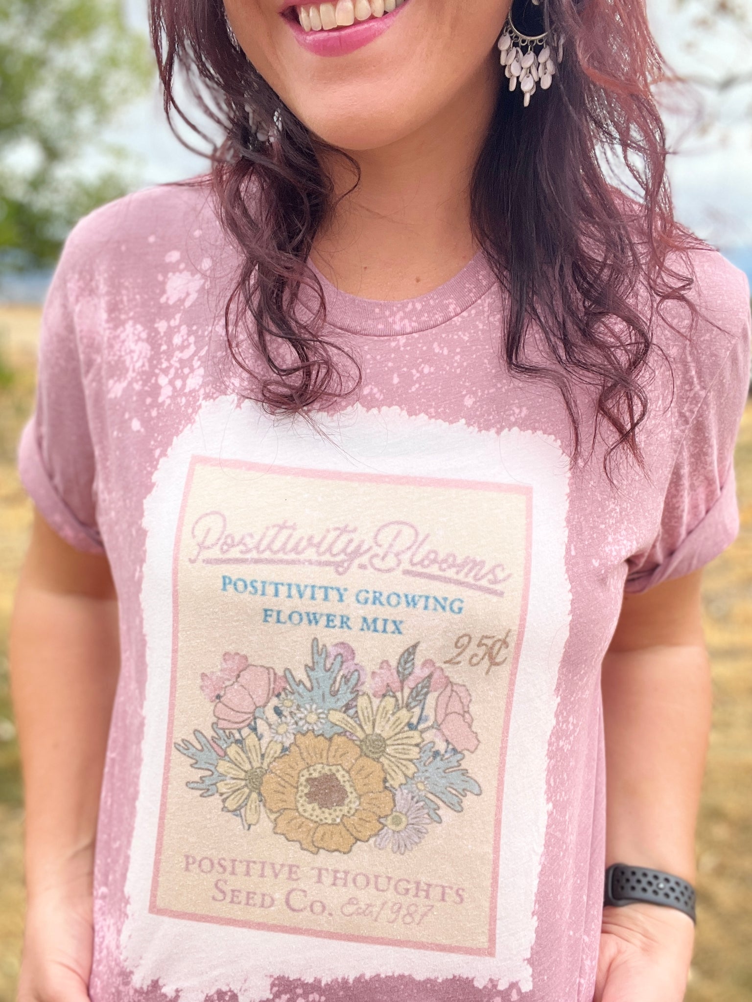 Positive thoughts graphic tee