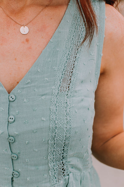 Sage Blue Cropped Tank