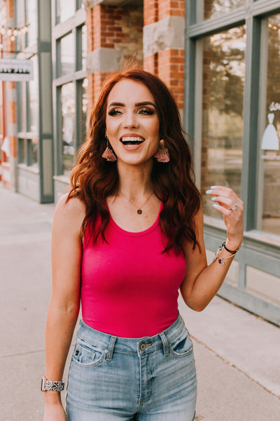 Hot Pink Tank Top bodysuit