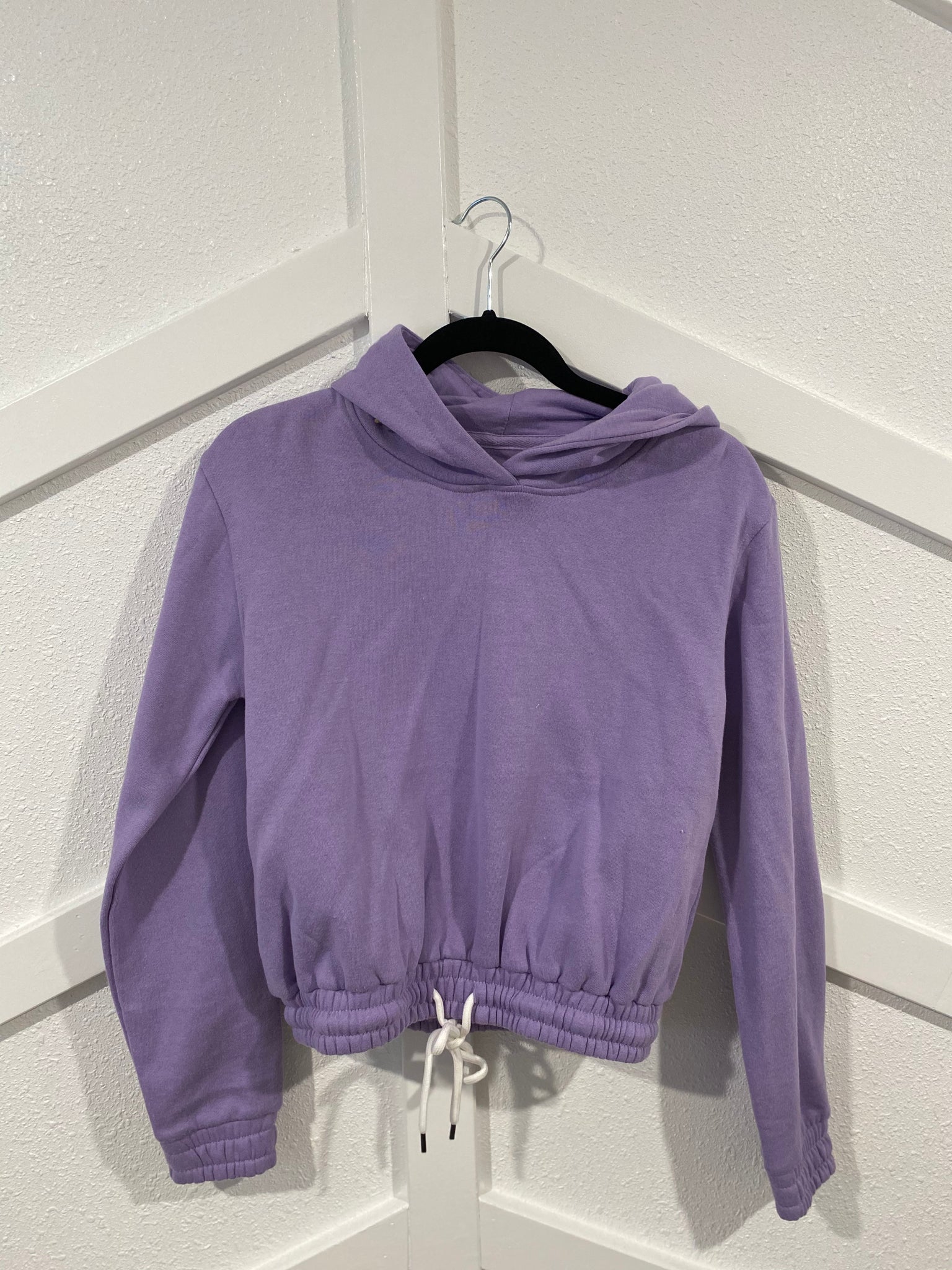 Purple cropped hoodie