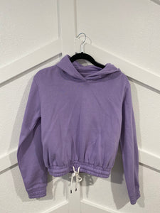 Purple cropped hoodie