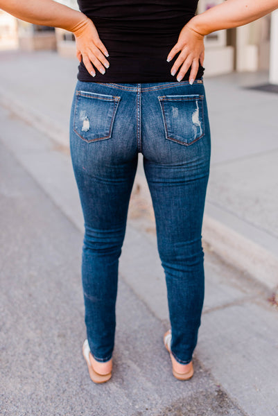 Kancan patched jeans