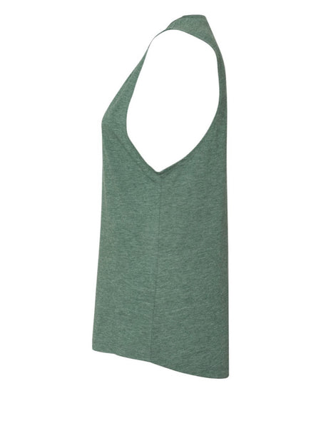 Dark green workout muscle tank