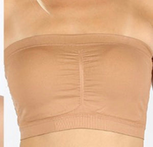 Eggshell strapless bra plus size