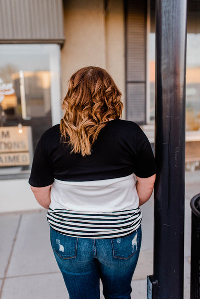 Black Color block shirt