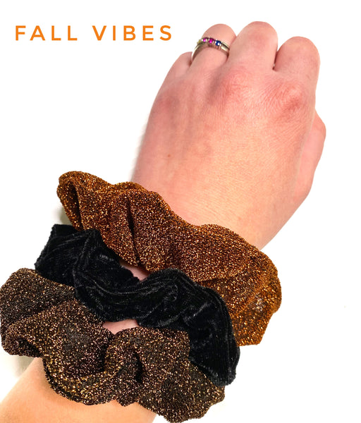 Sparkle scrunchies set of 3