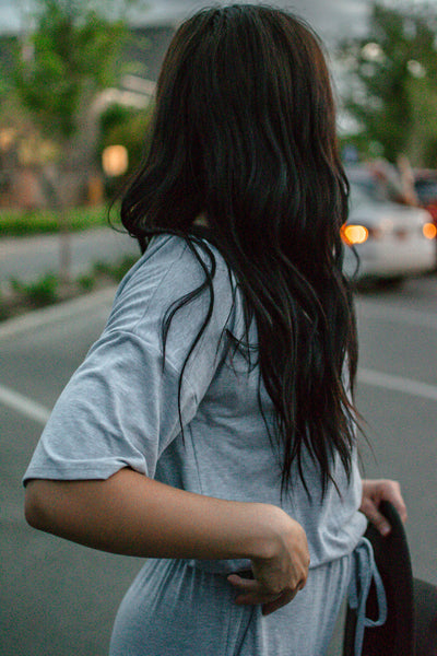 Gray Jumpsuit with jogger bottoms