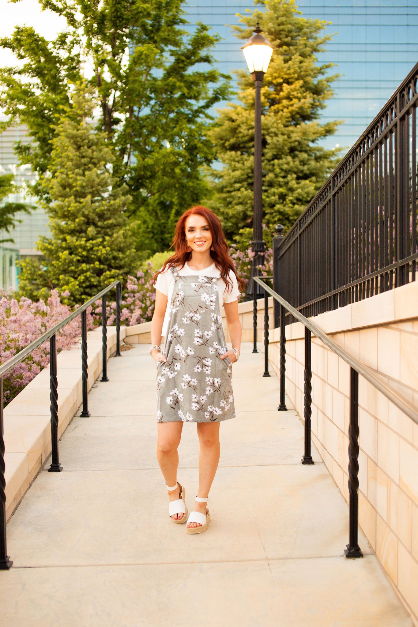 Floral sales overall dress
