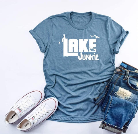 Lake junkie graphic tee