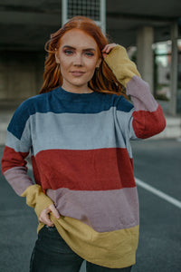 Color Block Oversized Sweater
