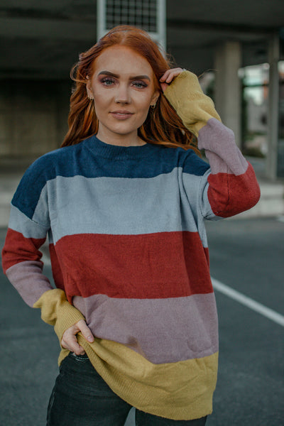 Color Block Oversized Sweater