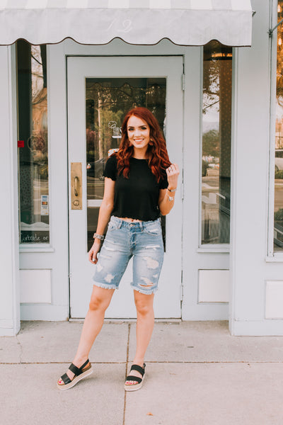 The Perfect Basic black Crop Top