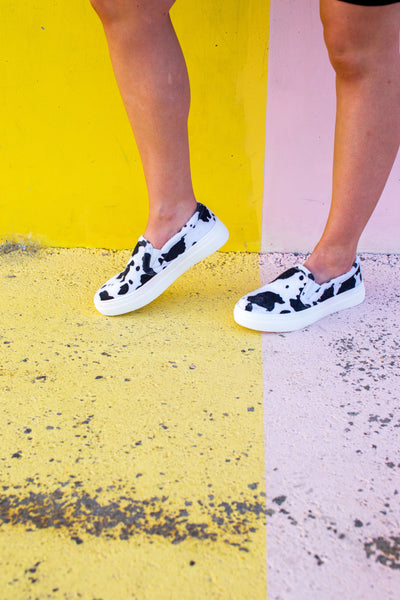 Cow Print Sneakers