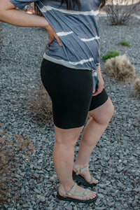 Black High Waisted Biker Shorts