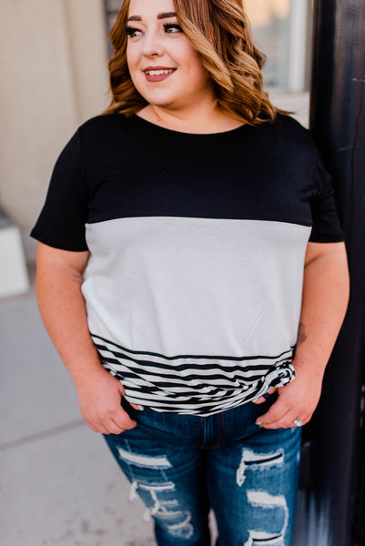 Black Color block shirt