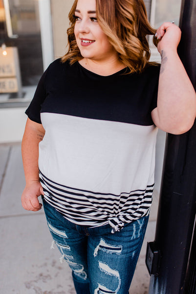 Black Color block shirt