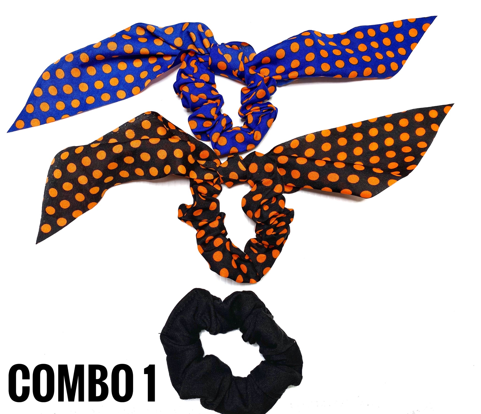 Neon bow scrunchy sets