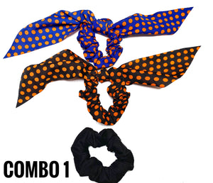 Neon bow scrunchy sets