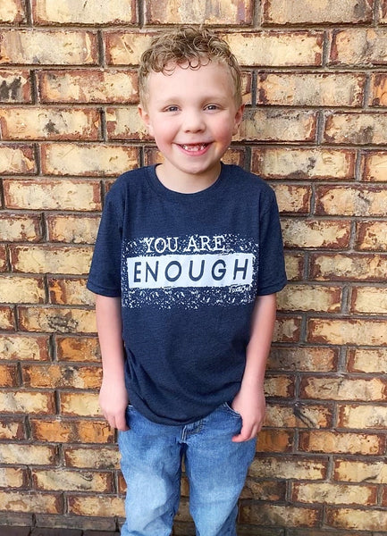 Kids Navy Gender Neutral You are Enough shirts