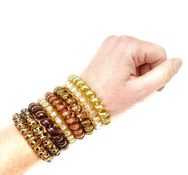 Leopard Hair Coil set of 8