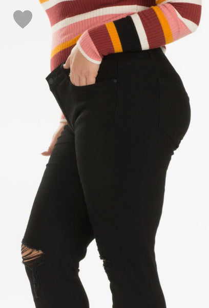 Black Plus Size Kan Can Jeans