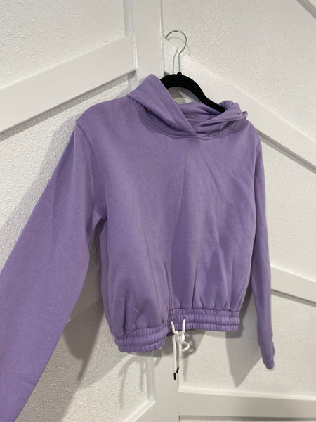Purple cropped hoodie
