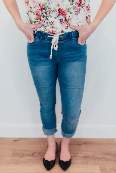 Medium blue jeggings