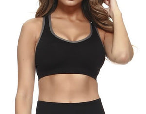 Black sporty sports bra