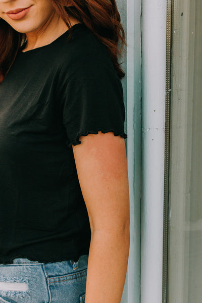 The Perfect Basic black Crop Top