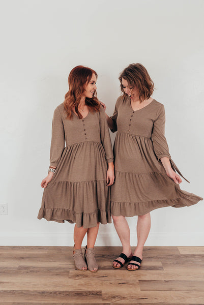Taupe Swing Dress
