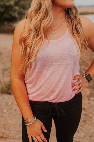 Light pink workout tank
