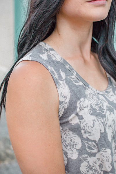The Rose - Floral Glitter Top