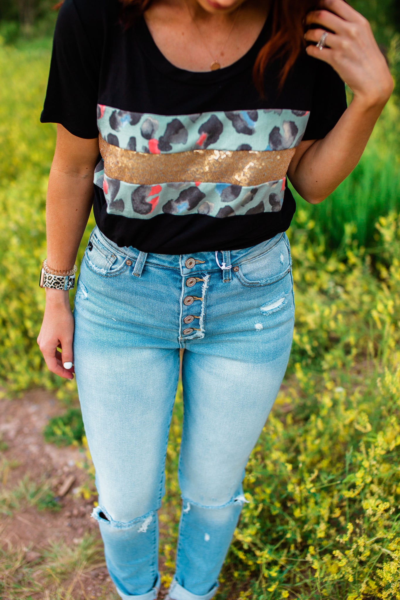 Button Fly Mom Jeans