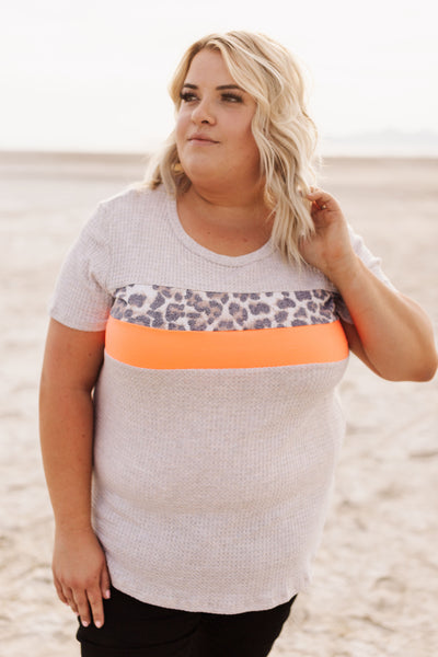 Cheetah Waffle Knit Top