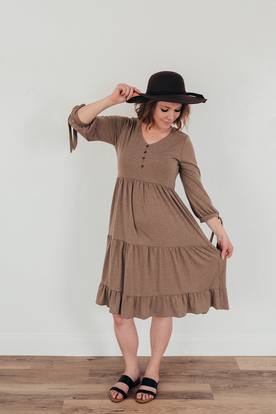 Taupe Swing Dress