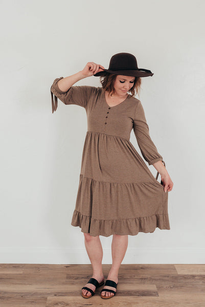 Taupe Swing Dress
