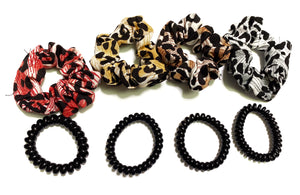 Children’s Mini leopard scrunchies and coil set.