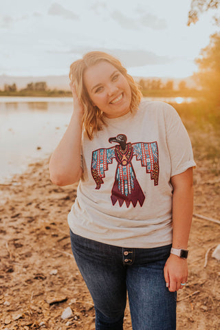 Aztec eagle graphic tee