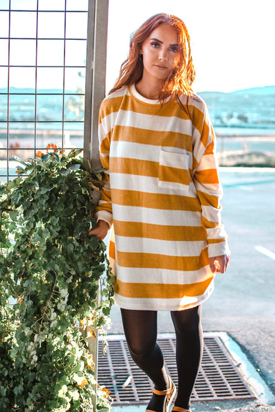 Plus Size Mustard Oversized Top